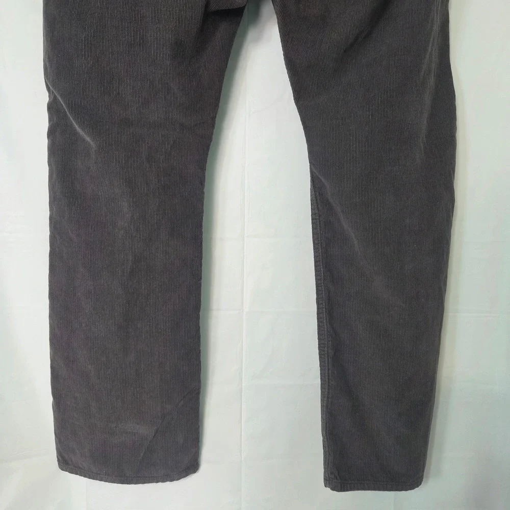Banana Republic Mens Charcoal Gray Pima Cotton Corduroy Pants 36x30 Straight Leg